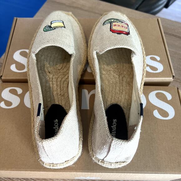 Soludos Beer & Shot Smoking Slipper Loafer Espadrille Slip On Mens Size 10 - Picture 2 of 3